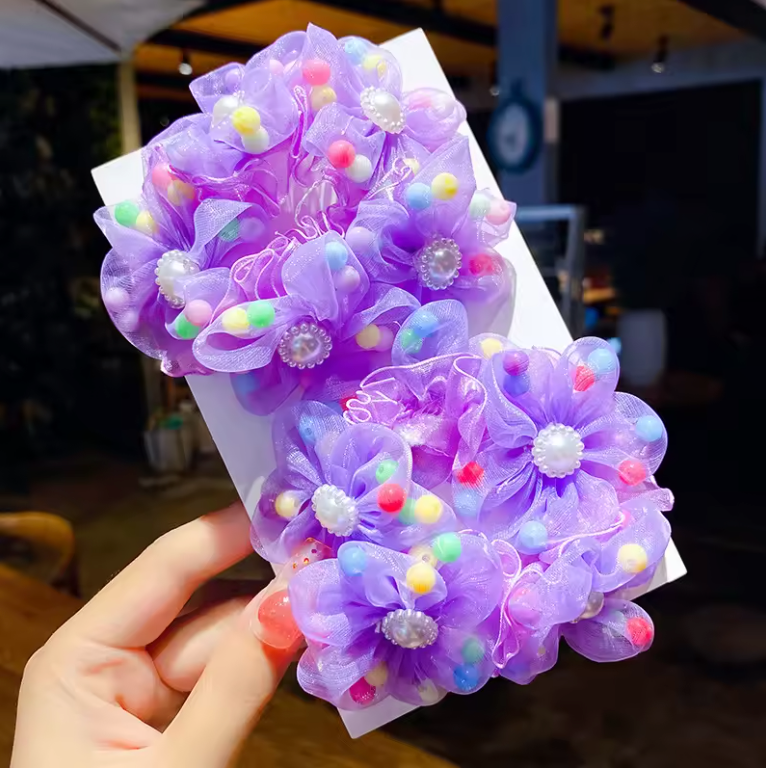 Anillos de Flores Divertidos - ¡Estilo y Color para Niñas!